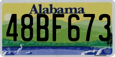 AL license plate 48BF673