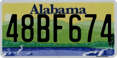 AL license plate 48BF674
