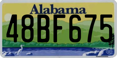 AL license plate 48BF675
