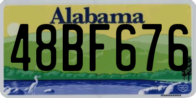 AL license plate 48BF676