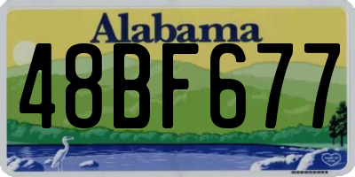 AL license plate 48BF677