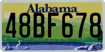 AL license plate 48BF678