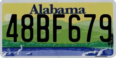 AL license plate 48BF679