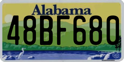 AL license plate 48BF680