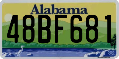 AL license plate 48BF681