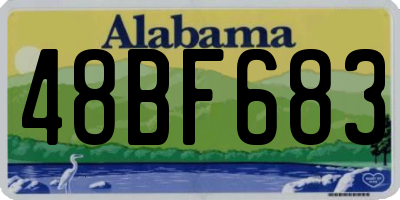 AL license plate 48BF683