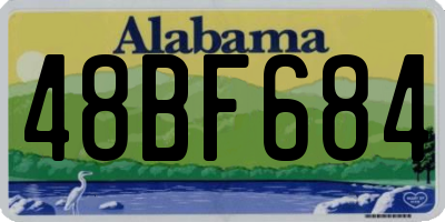 AL license plate 48BF684