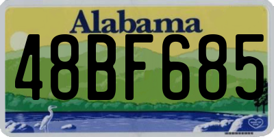 AL license plate 48BF685
