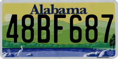 AL license plate 48BF687