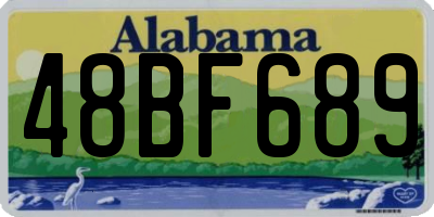 AL license plate 48BF689