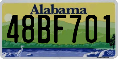 AL license plate 48BF701