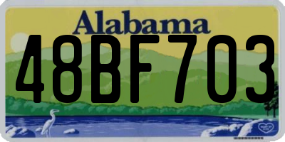 AL license plate 48BF703