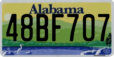 AL license plate 48BF707