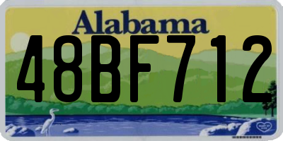 AL license plate 48BF712