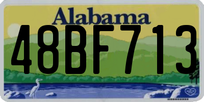 AL license plate 48BF713