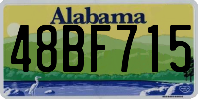 AL license plate 48BF715