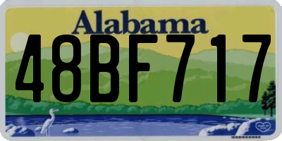 AL license plate 48BF717