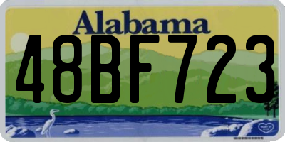 AL license plate 48BF723