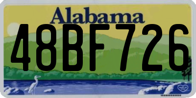 AL license plate 48BF726