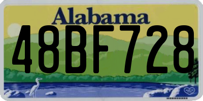 AL license plate 48BF728