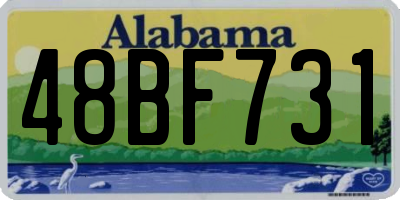 AL license plate 48BF731