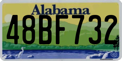 AL license plate 48BF732