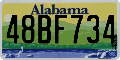AL license plate 48BF734