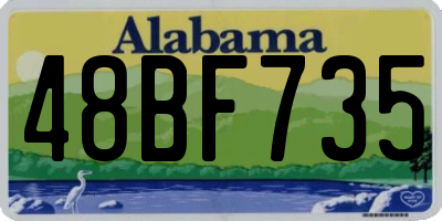 AL license plate 48BF735