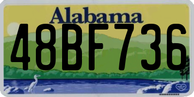 AL license plate 48BF736
