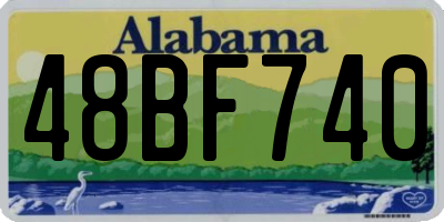 AL license plate 48BF740