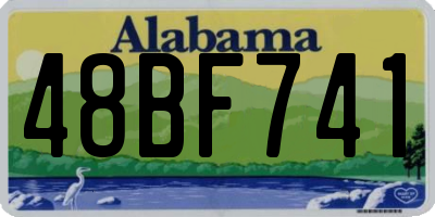 AL license plate 48BF741