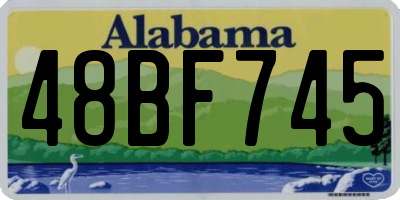 AL license plate 48BF745