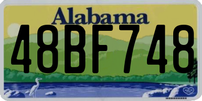 AL license plate 48BF748