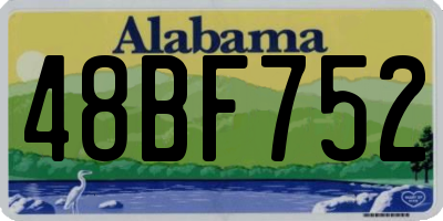 AL license plate 48BF752