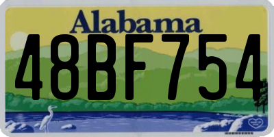AL license plate 48BF754