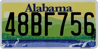AL license plate 48BF756