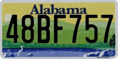 AL license plate 48BF757