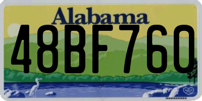 AL license plate 48BF760