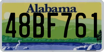 AL license plate 48BF761