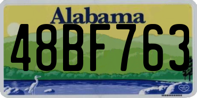 AL license plate 48BF763