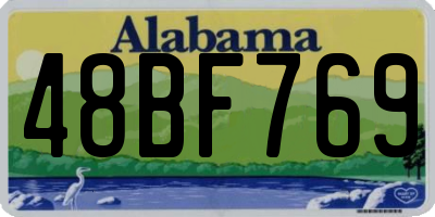 AL license plate 48BF769