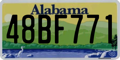 AL license plate 48BF771