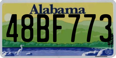 AL license plate 48BF773