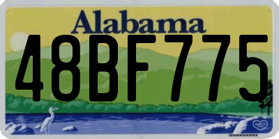 AL license plate 48BF775