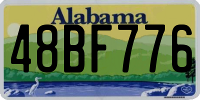 AL license plate 48BF776