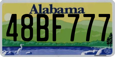 AL license plate 48BF777