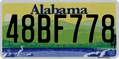 AL license plate 48BF778