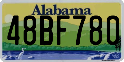 AL license plate 48BF780