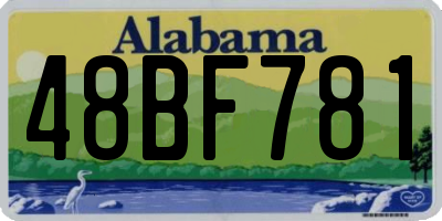 AL license plate 48BF781