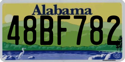 AL license plate 48BF782